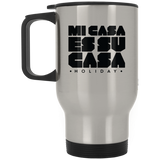 Classic Mi Casa Holiday Silver Stainless Travel Mug